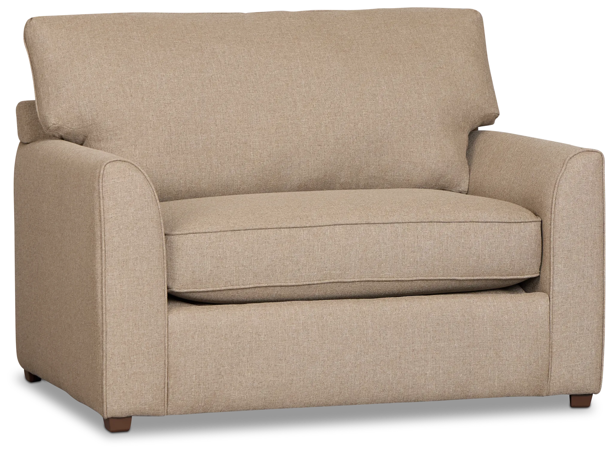 Tate Brown Fabric Memory Foam Sleeper