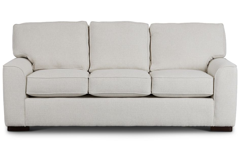 Austin White Fabric Memory Foam Sleeper