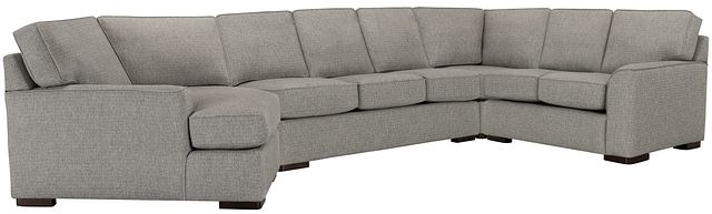 Austin Gray Fabric Left Cuddler Memory Foam Sleeper Sectional