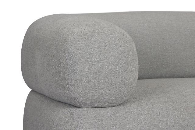 Celeste Light Gray Fabric Left Chair