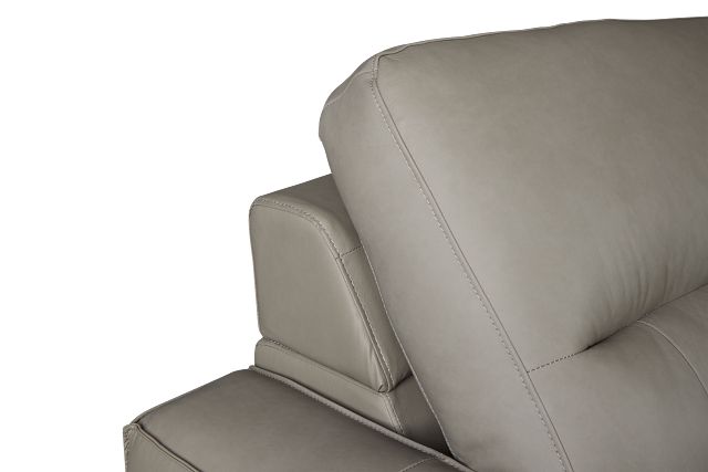Rudy Gray Lthr/vinyl Small Right Chaise Power Extension Sectional