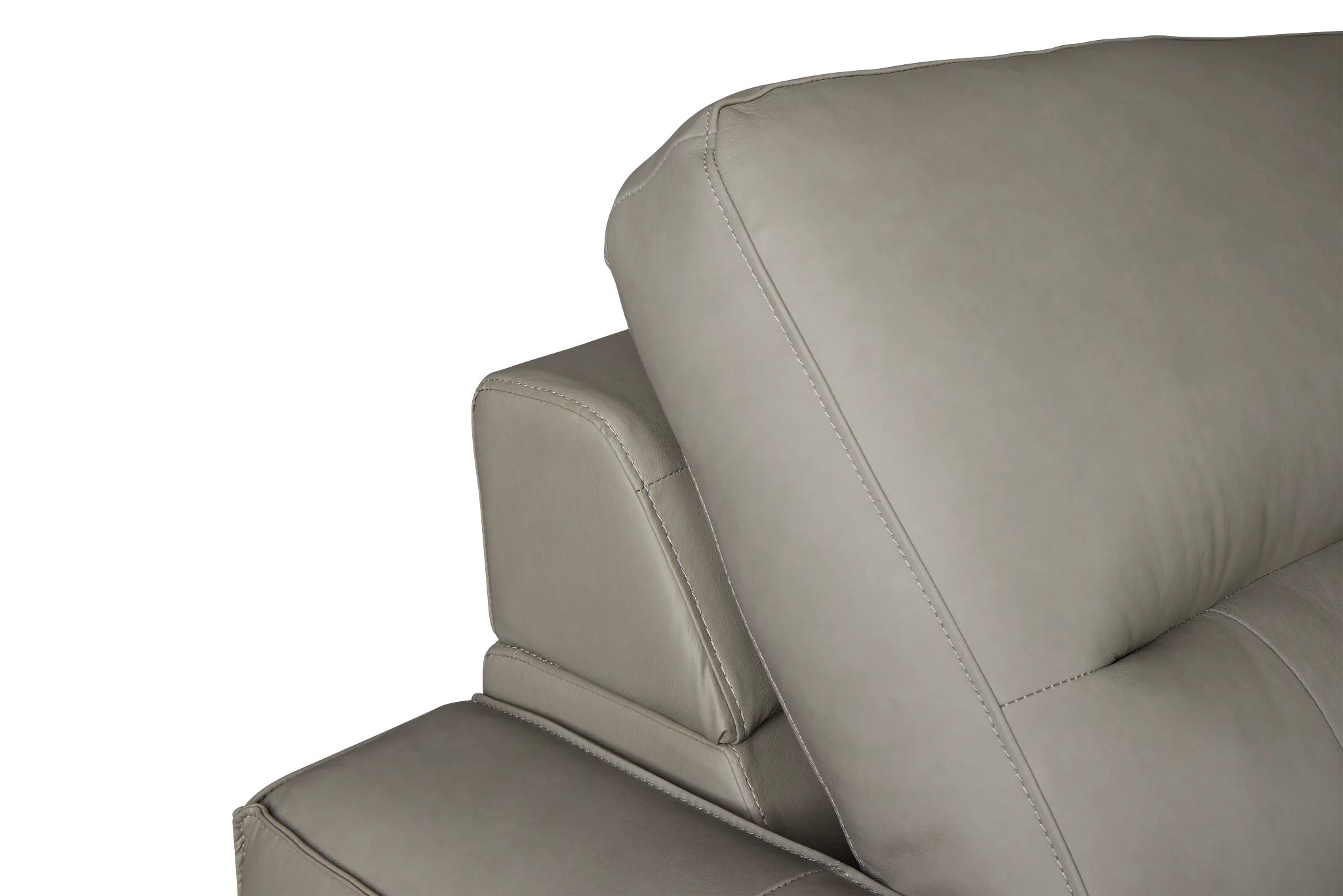 Rudy Gray Lthr/vinyl Small Right Chaise Power Extension Sectional