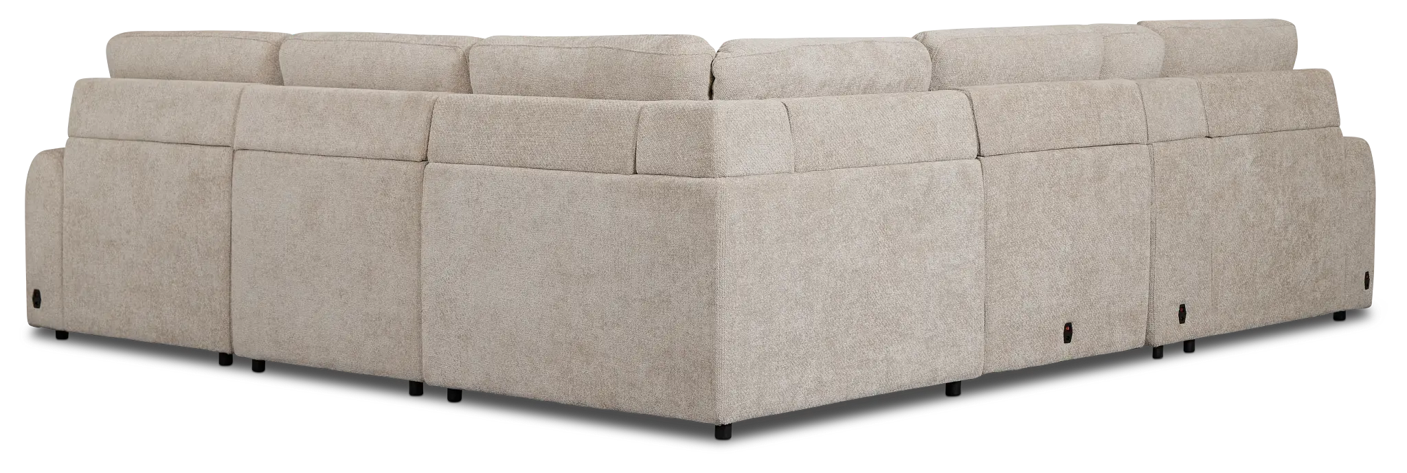 Hendrix Light Taupe Fabric Small Dual Power Right Extension Chaise Sectional Hendrix Light Taupe Fabric Small Dual Power Right Extension Chaise Sectional