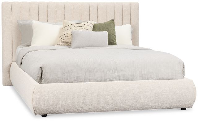 Nomad Light Beige Uph Platform Bed