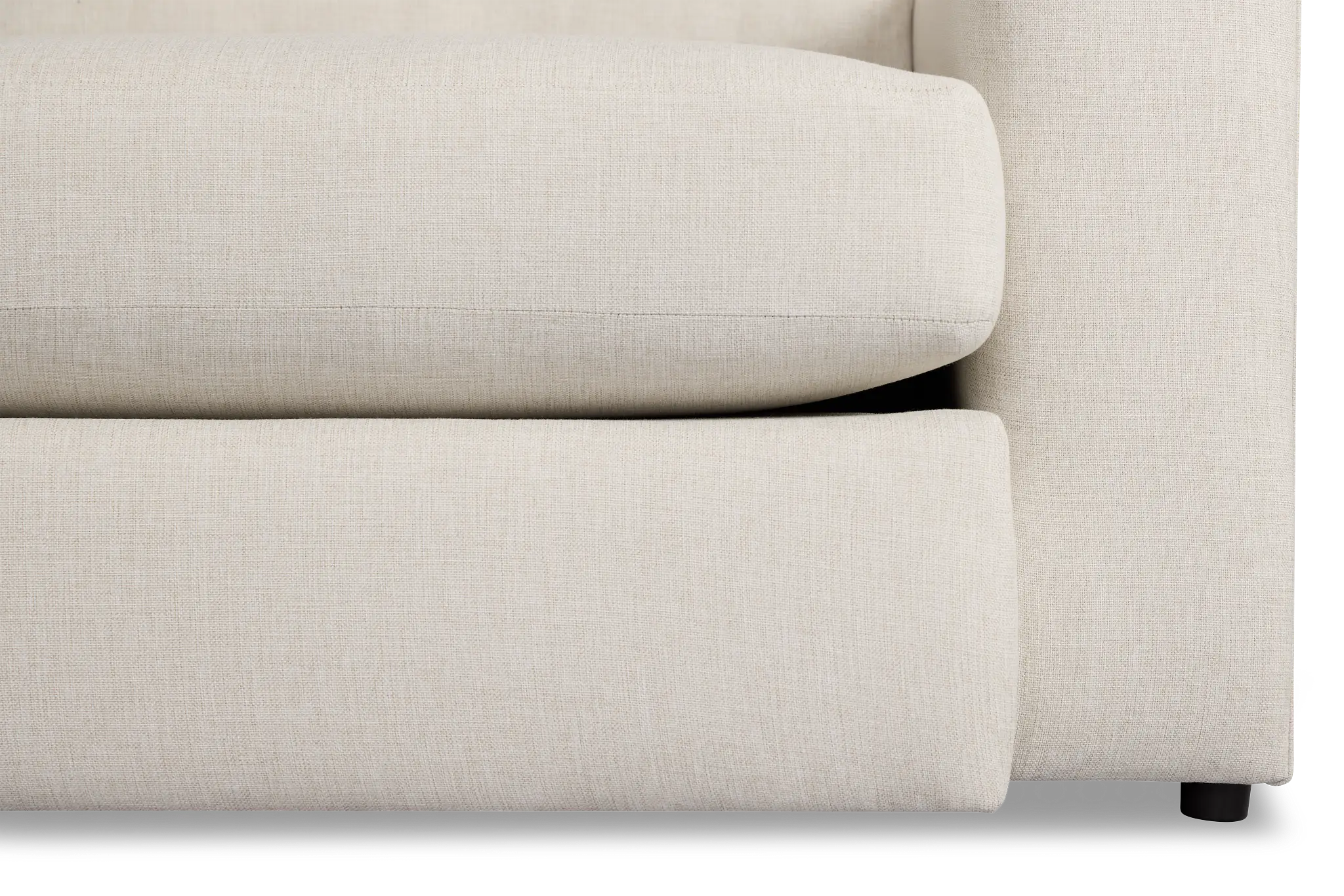 Brantley Light Beige Fabric Small Two-arm Sectional Brantley Light Beige Fabric Small Two-arm Sectional