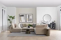 Lounge Light Beige Small Chaise Sectional