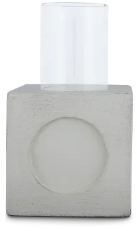 Bedford White Small Candle Holder