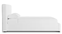 Grayton Suave White 44" Upholstered Platform Bed