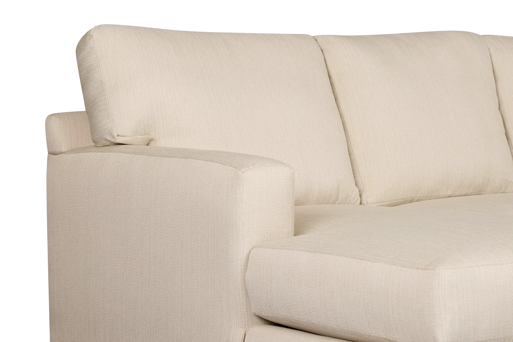 Rhodes Beige Fabric Left Chaise Sectional