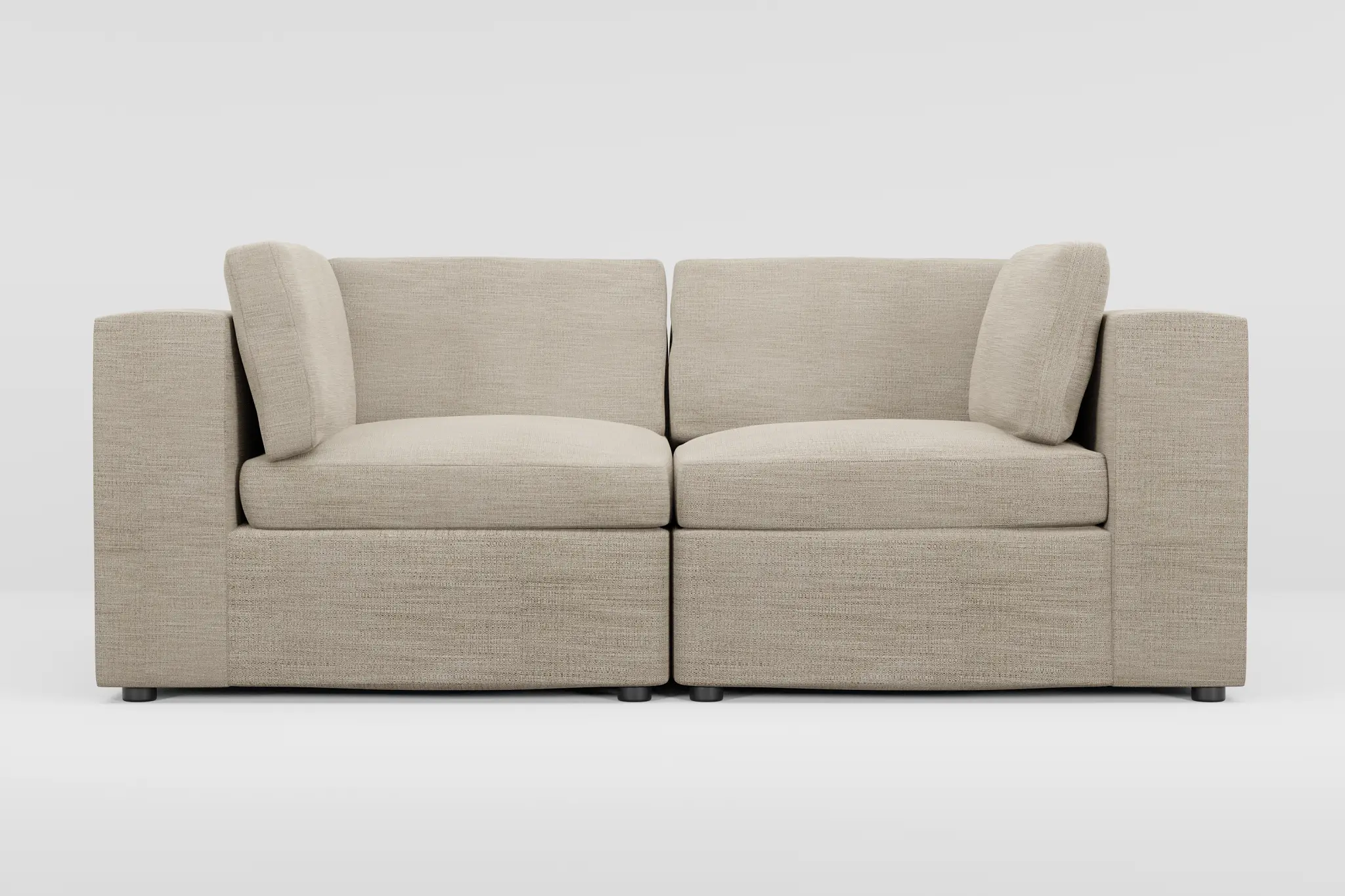 Destin Victory Taupe Fabric 2-piece Modular Sofa Destin Victory Taupe Fabric 2-piece Modular Sofa