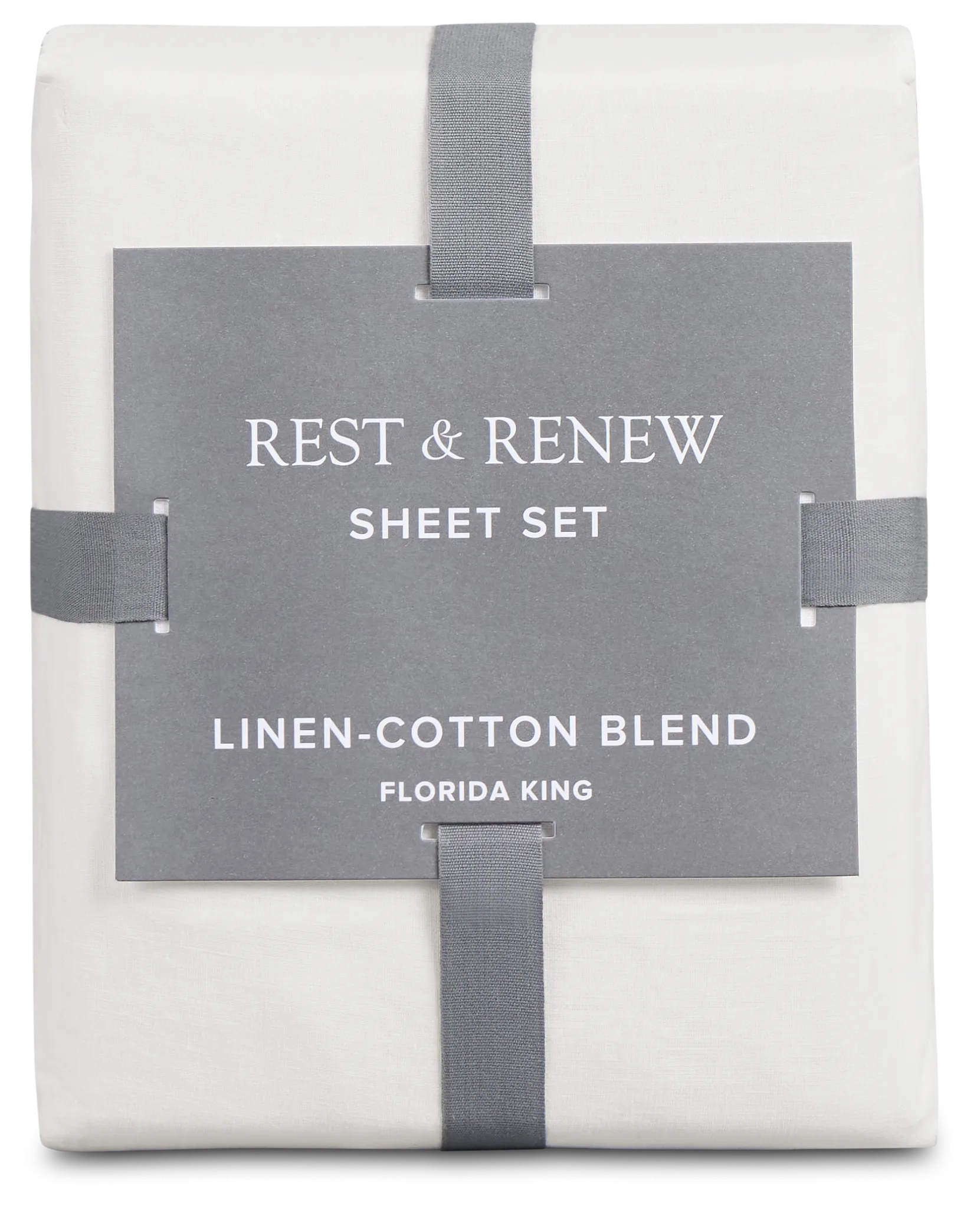 Rest & Renew Linen Blend White Sheet Set