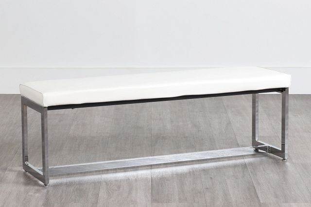 Bronx White Dining Bench