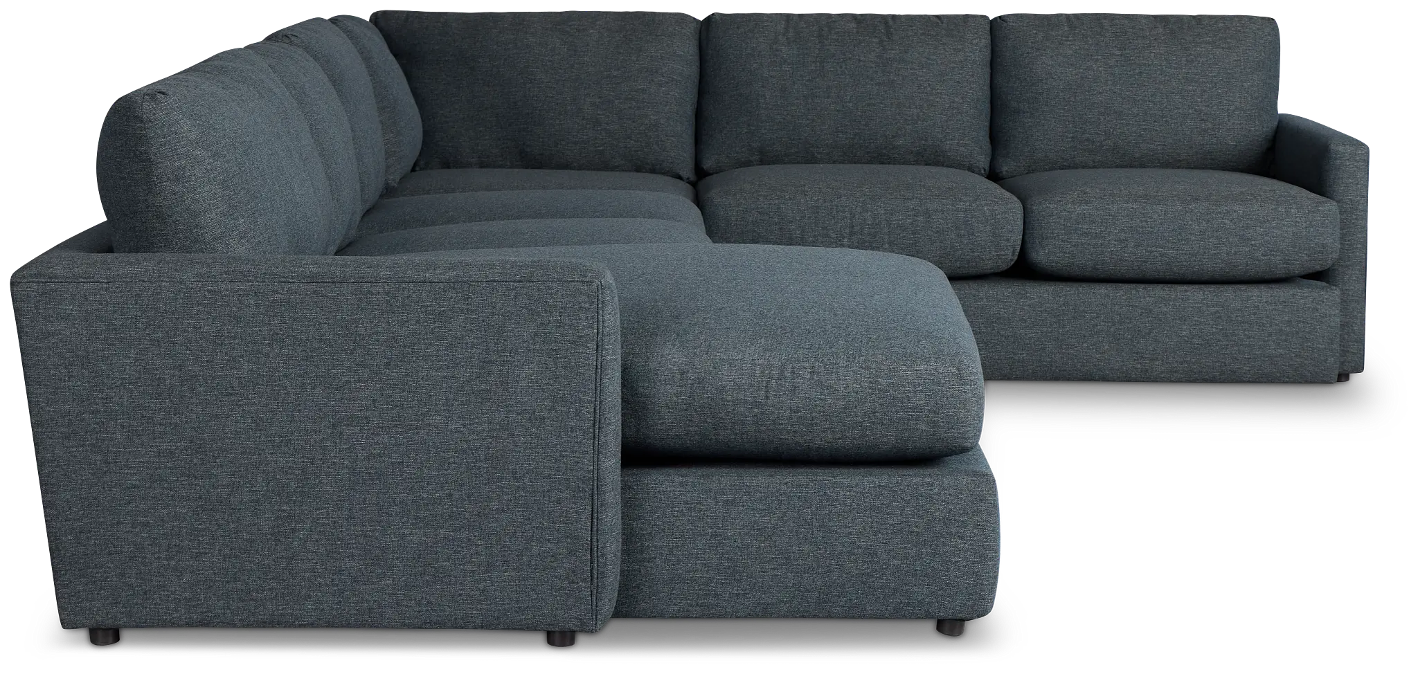 Noah Dark Blue Fabric Large Left Chaise Sectional Noah Dark Blue Fabric Large Left Chaise Sectional