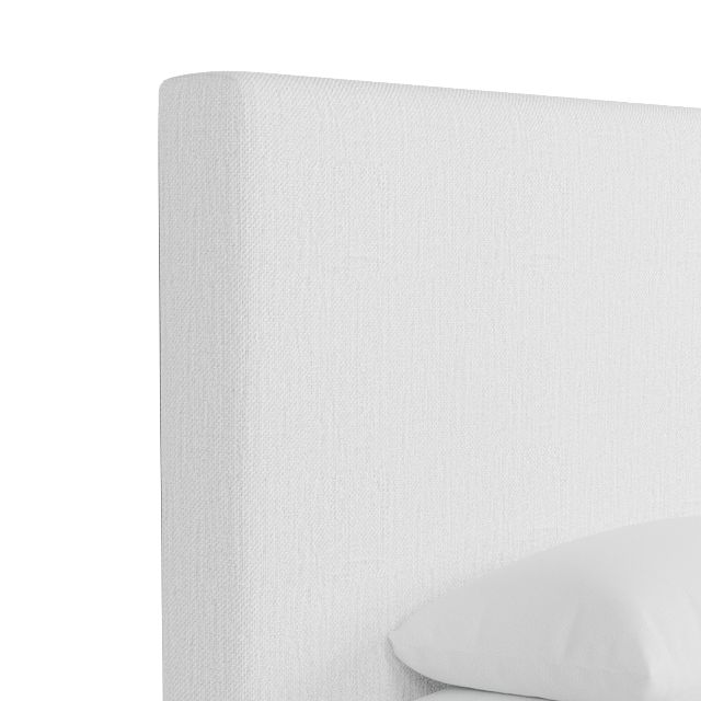 Grayton Revenue White 54" Upholstered Platform Bed