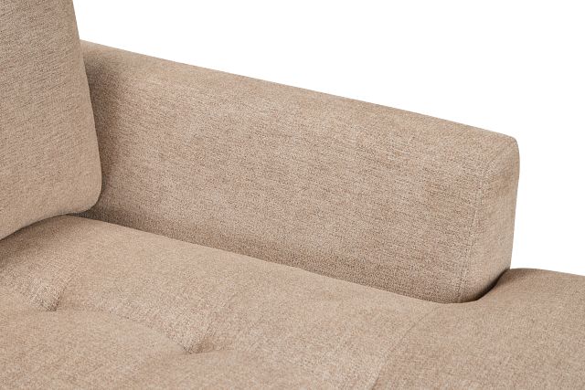 Maisie Light Brown Fabric Right Chaise Sectional