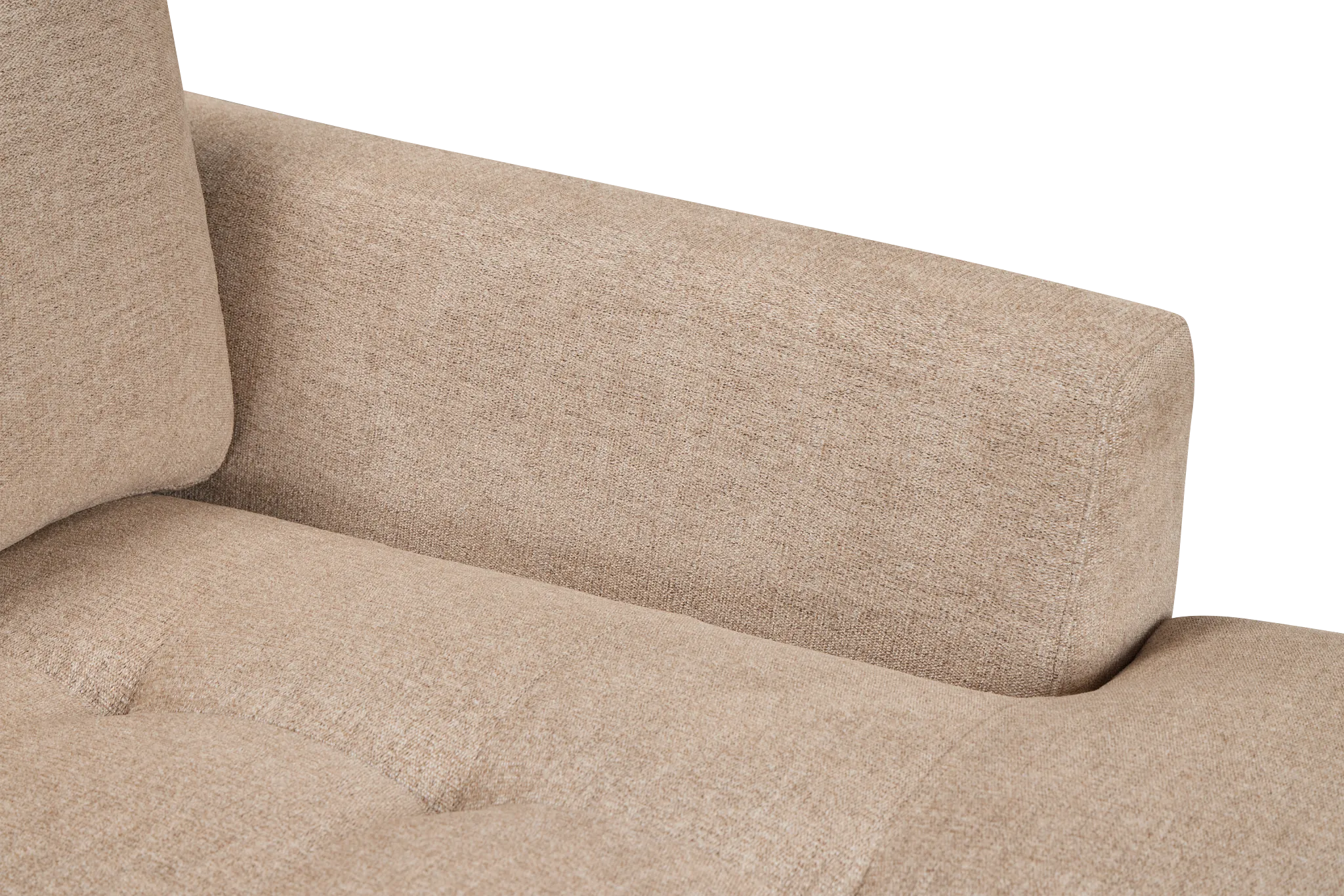 Maisie Light Brown Fabric Right Chaise Sectional