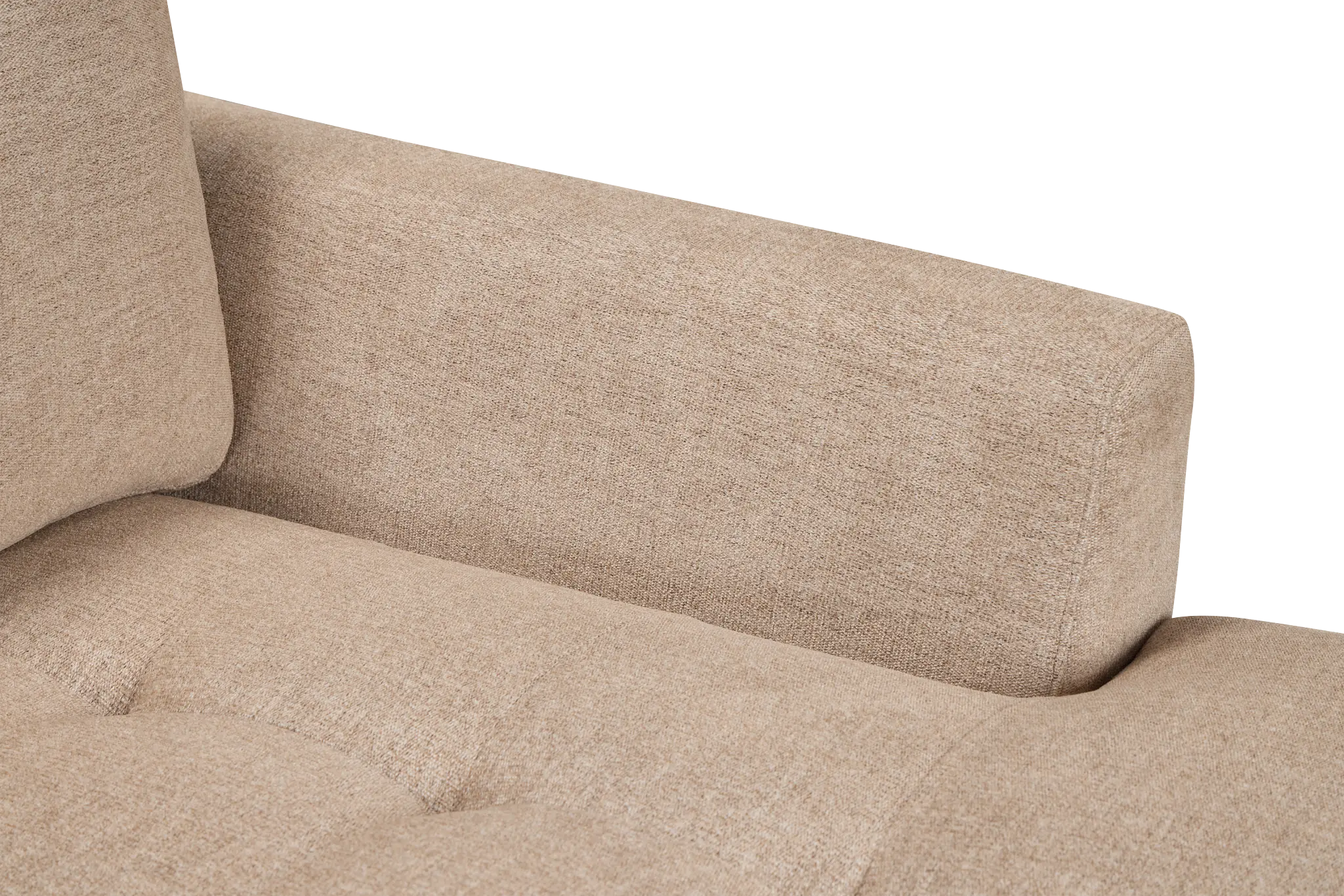 Maisie Light Brown Fabric Right Chaise Sectional Maisie Light Brown Fabric Right Chaise Sectional