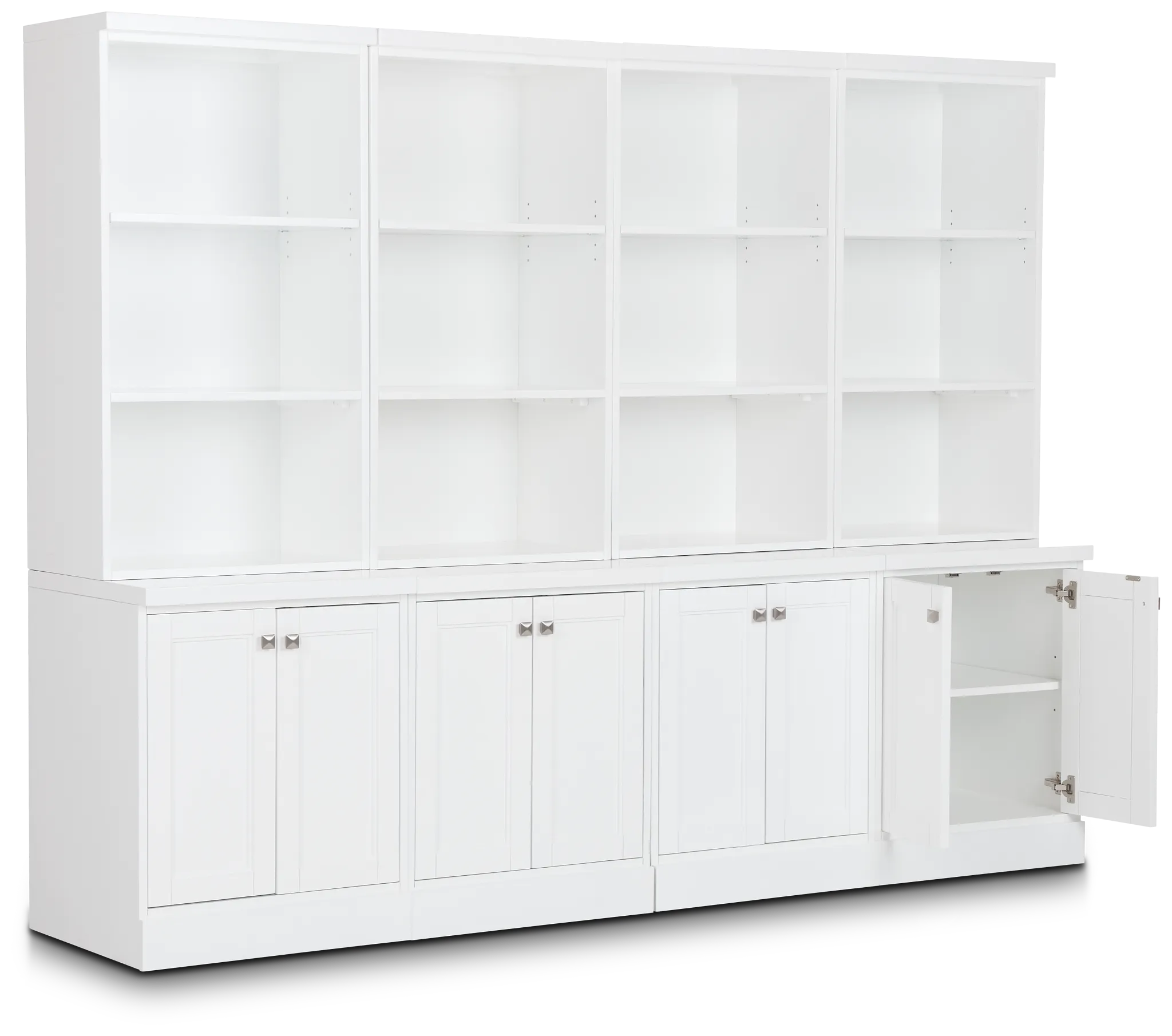 Newport White Door Bookcase Wall