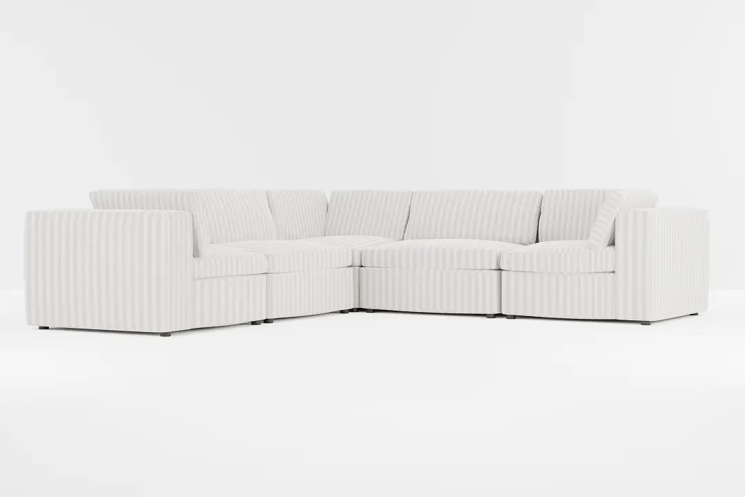 Destin Sea Lane Light Gray Fabric 5-piece Modular Sectional Destin Sea Lane Light Gray Fabric 5-piece Modular Sectional