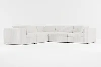 Destin Sea Lane Light Gray Fabric 5-piece Modular Sectional