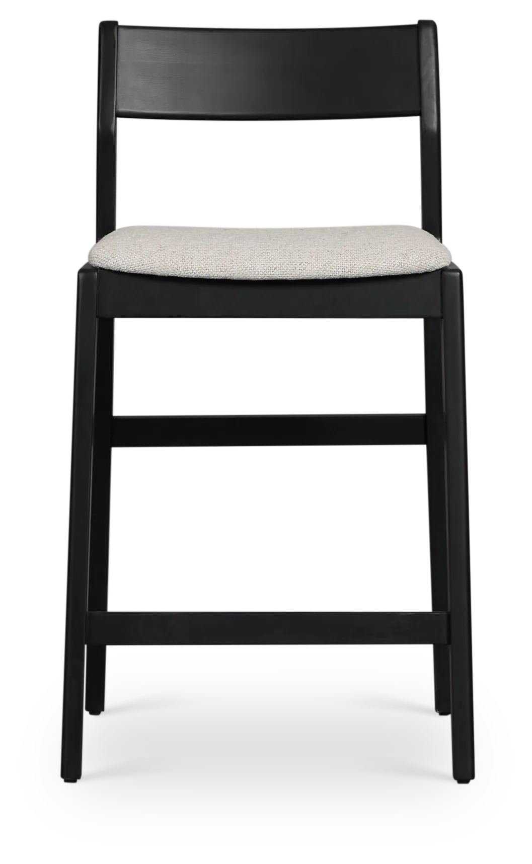 Santorini Black 24" Upholstered Barstool