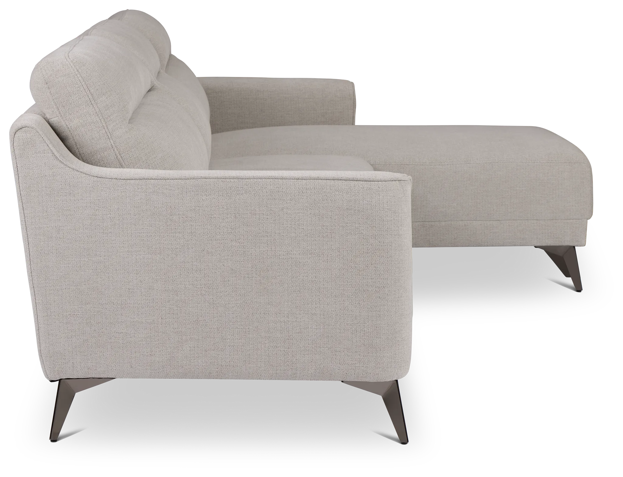 Talia Gray Fabric Right Chaise Sectional