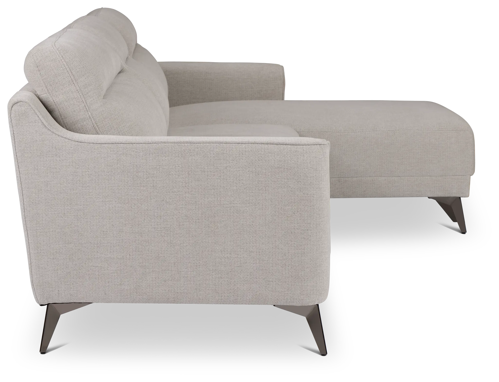 Talia Gray Fabric Right Chaise Sectional Talia Gray Fabric Right Chaise Sectional