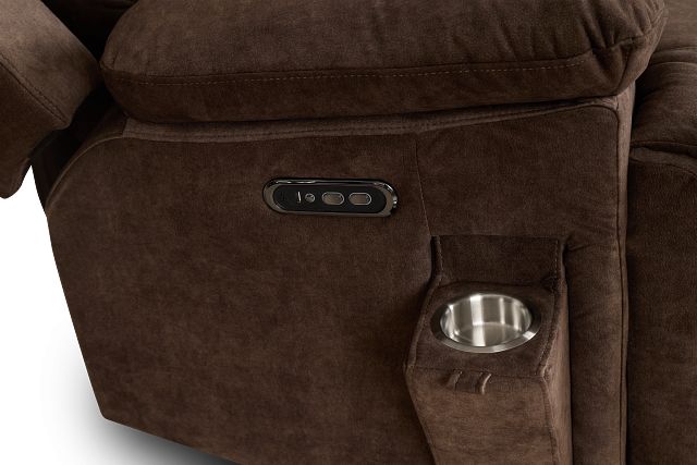 Benson Brown Micro Power Swivel Glider Recliner