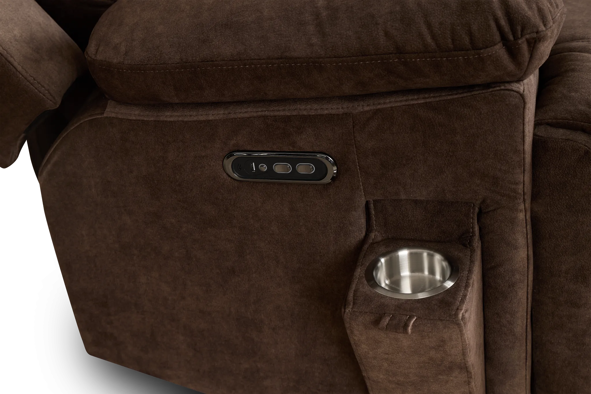 Benson Brown Micro Power Swivel Glider Recliner