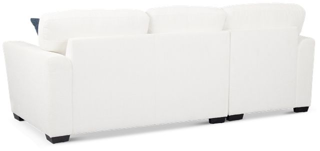 Everly White Fabric Left Chaise Storage Sectional
