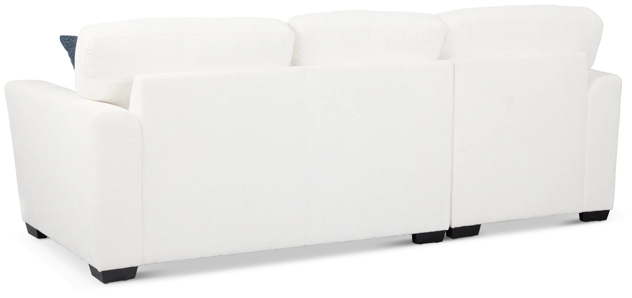 Everly White Fabric Left Chaise Storage Sectional