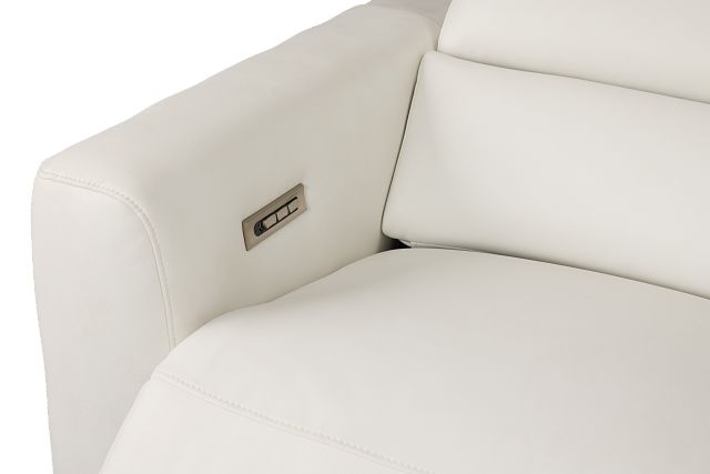 Melody White Storage Medium Right Dual Power Chaise Sleeper Sectional