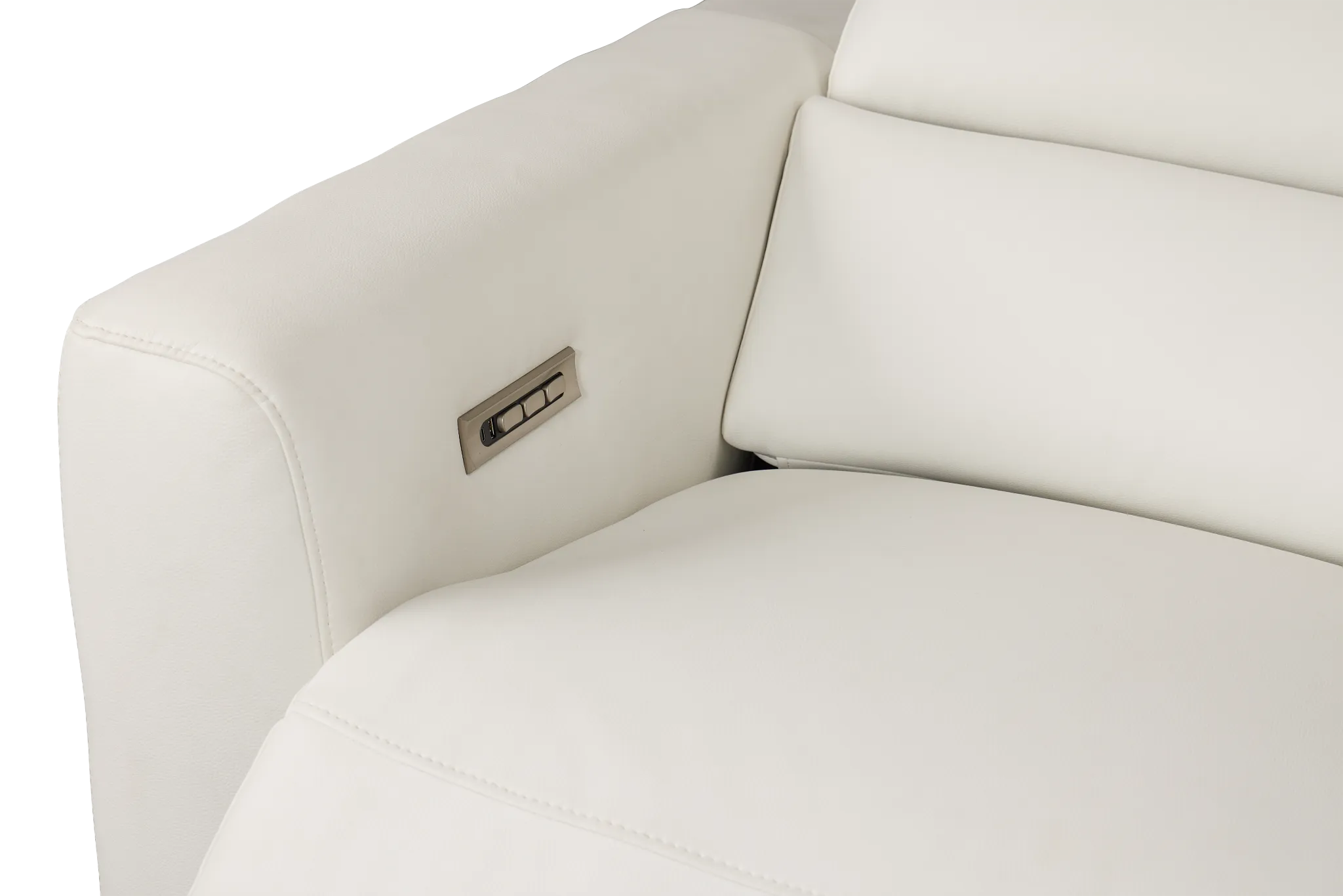 Melody White Storage Medium Right Dual Power Chaise Sleeper Sectional