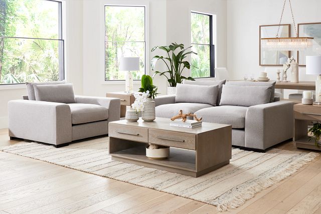 Remy Gray Fabric Sofa