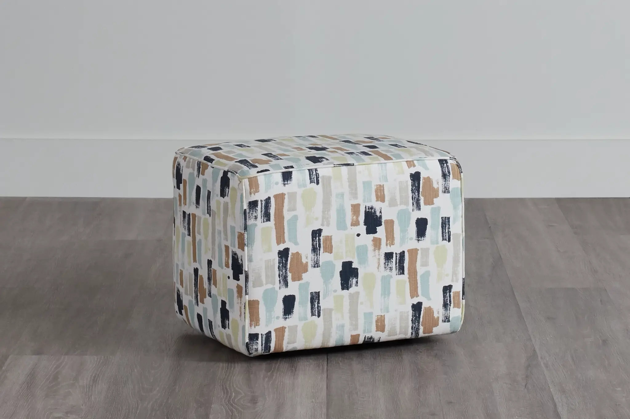 Artist Dark Blue Fabric Accent Pouf Artist Dark Blue Fabric Accent Pouf