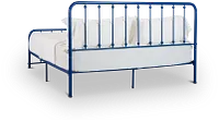 Rory Blue Metal Panel Bed