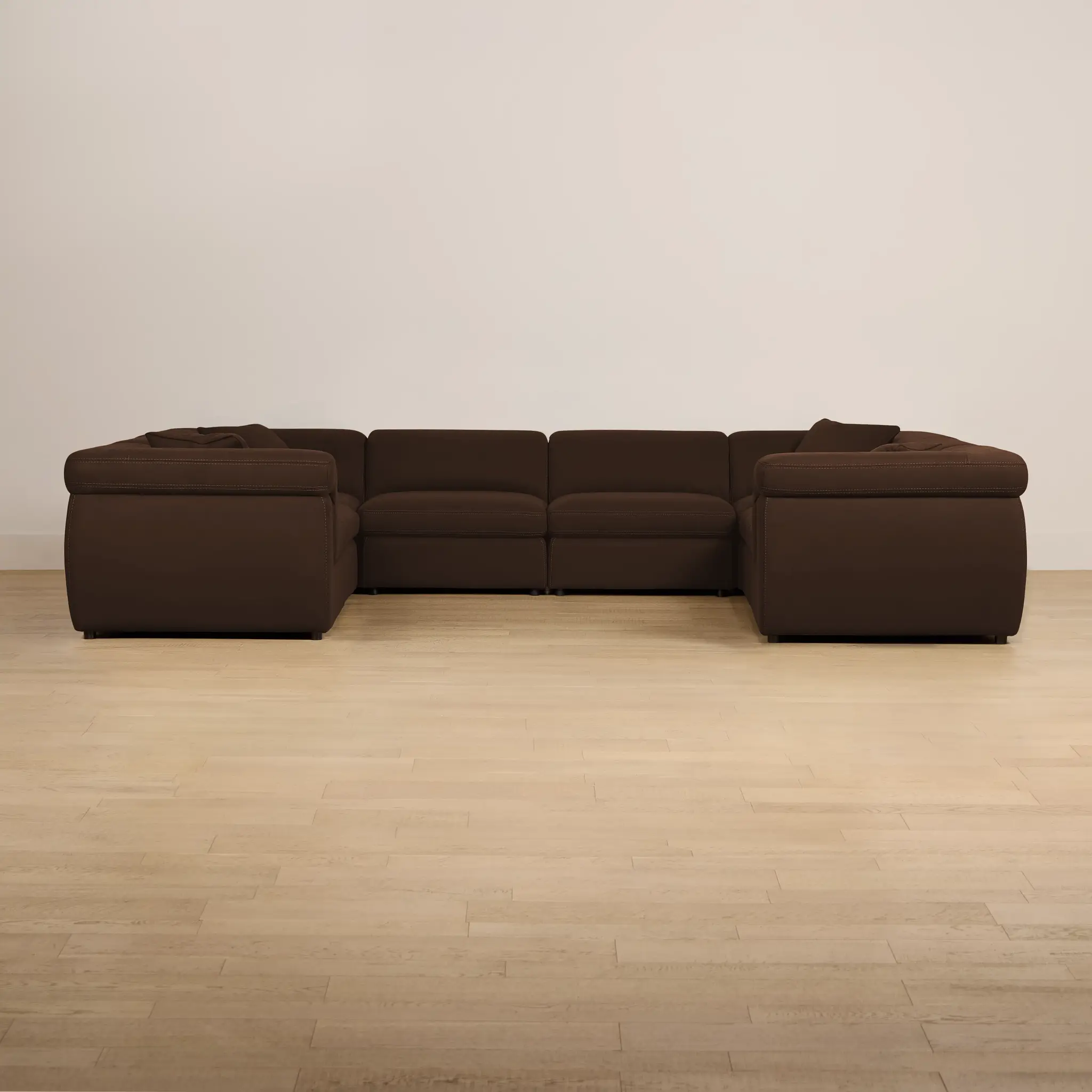 Aria Dark Brown Micro Immersive 8-piece Modular Sectional W/2 Speakers Aria Dark Brown Micro Immersive 8-piece Modular Sectional W/2 Speakers