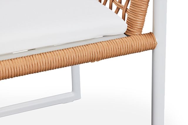 Sunrise White Aluminum Arm Chair