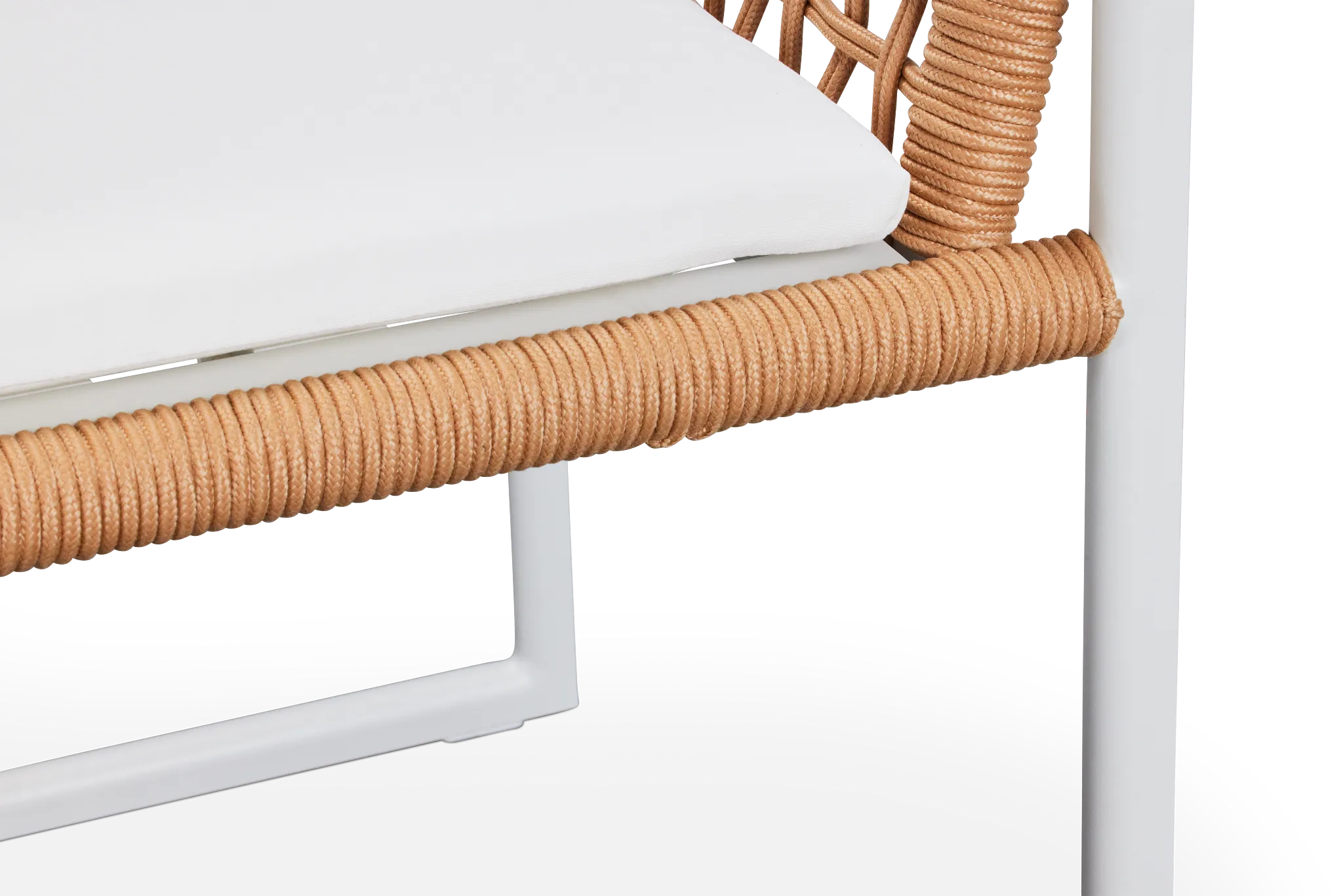 Sunrise White Aluminum Arm Chair