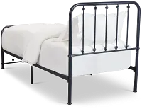 Rory Black Metal Panel Bed