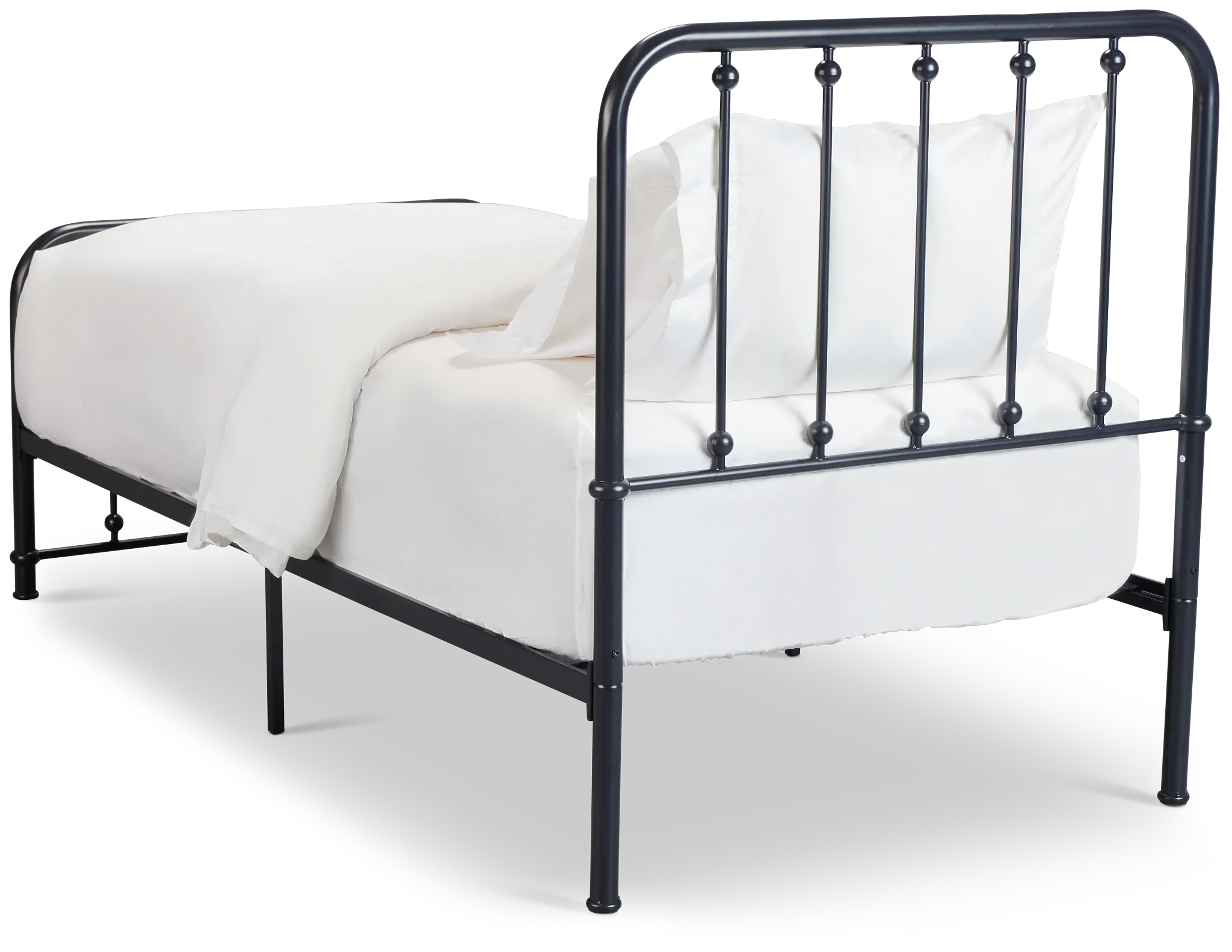 Rory Black Metal Panel Bed