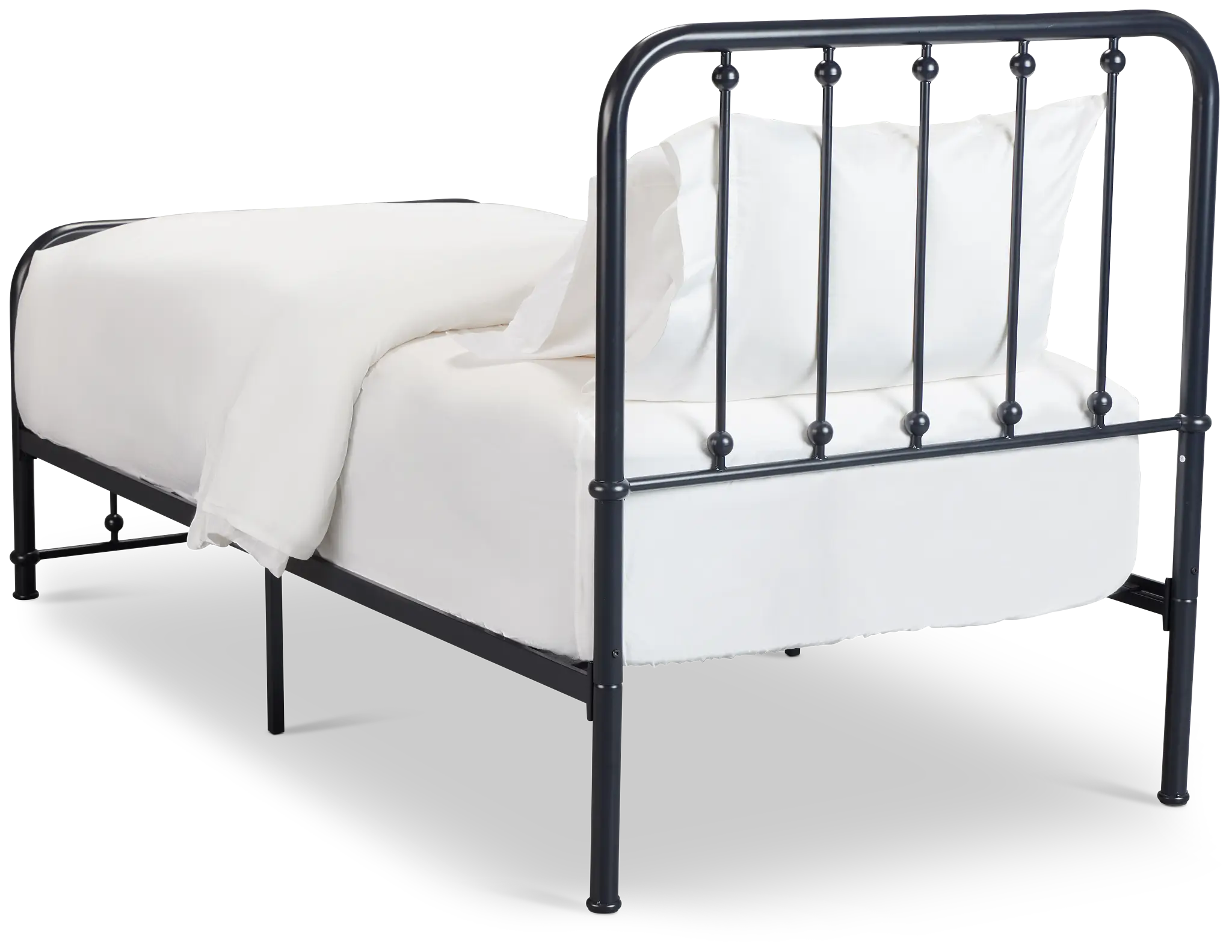 Rory Black Metal Panel Bed Rory Black Metal Panel Bed