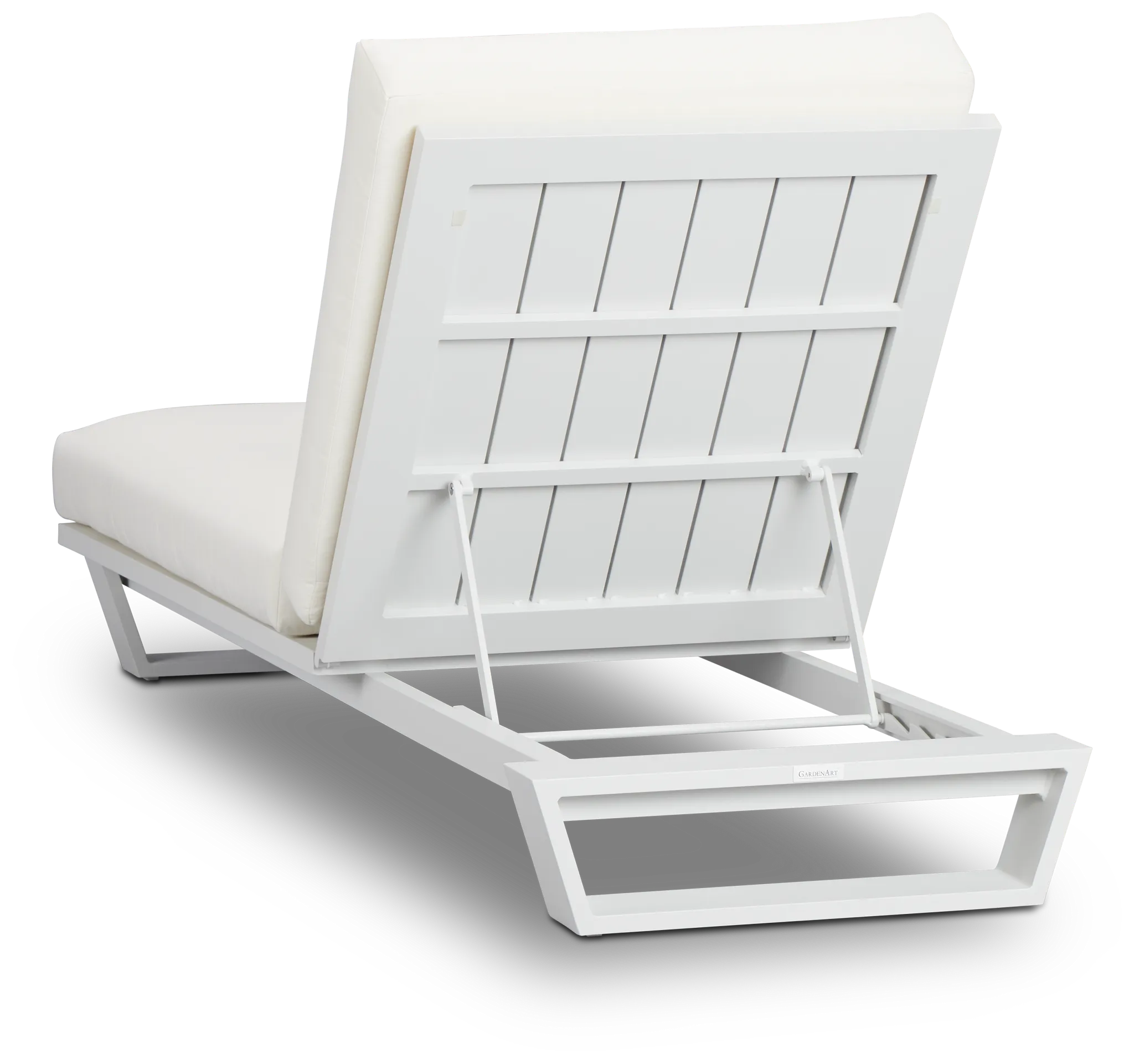 Exuma White Aluminum Cushioned Chaise