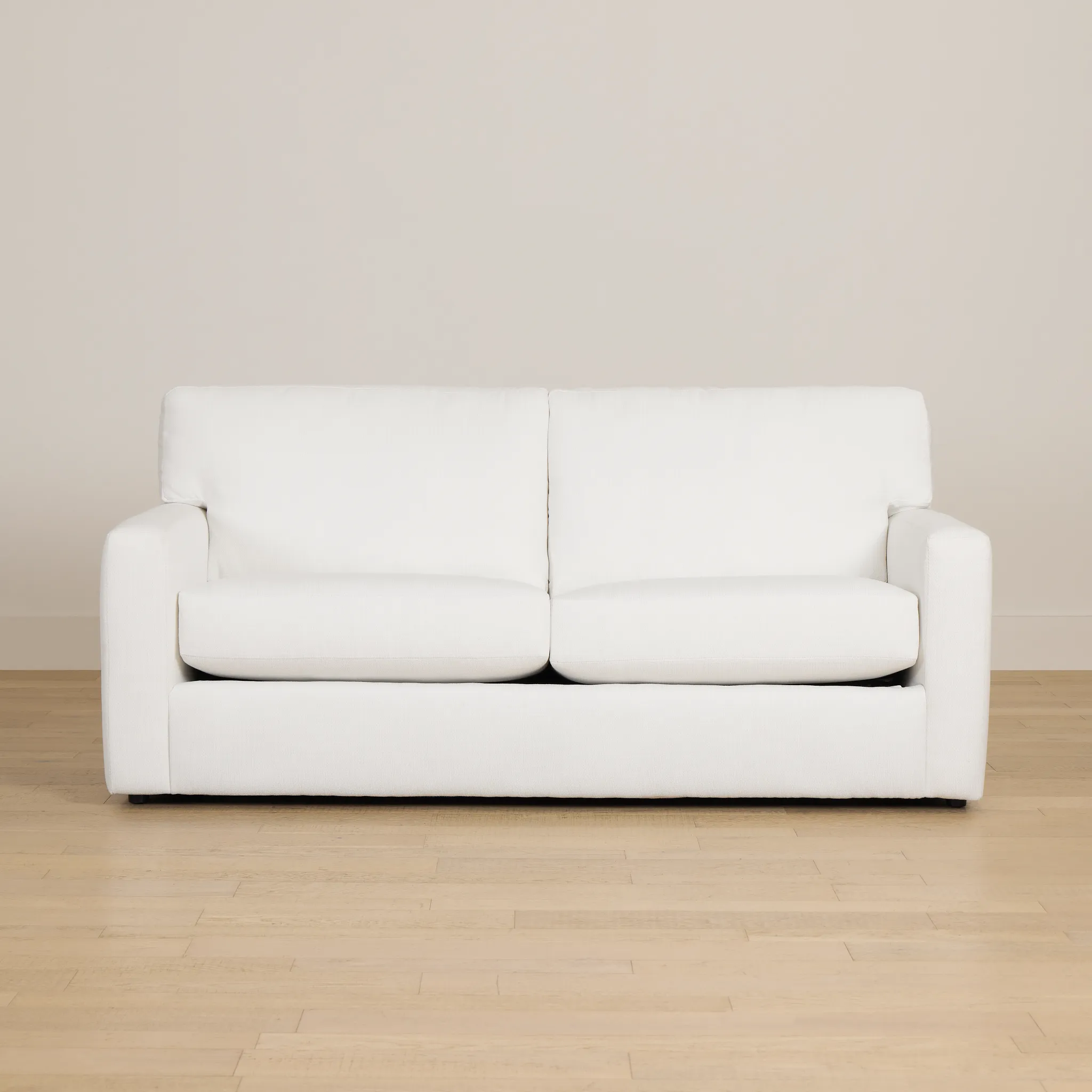 Rhodes White Fabric Memory Foam Sleeper