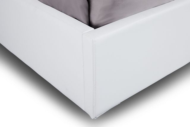 Doral White Uph Platform Bed