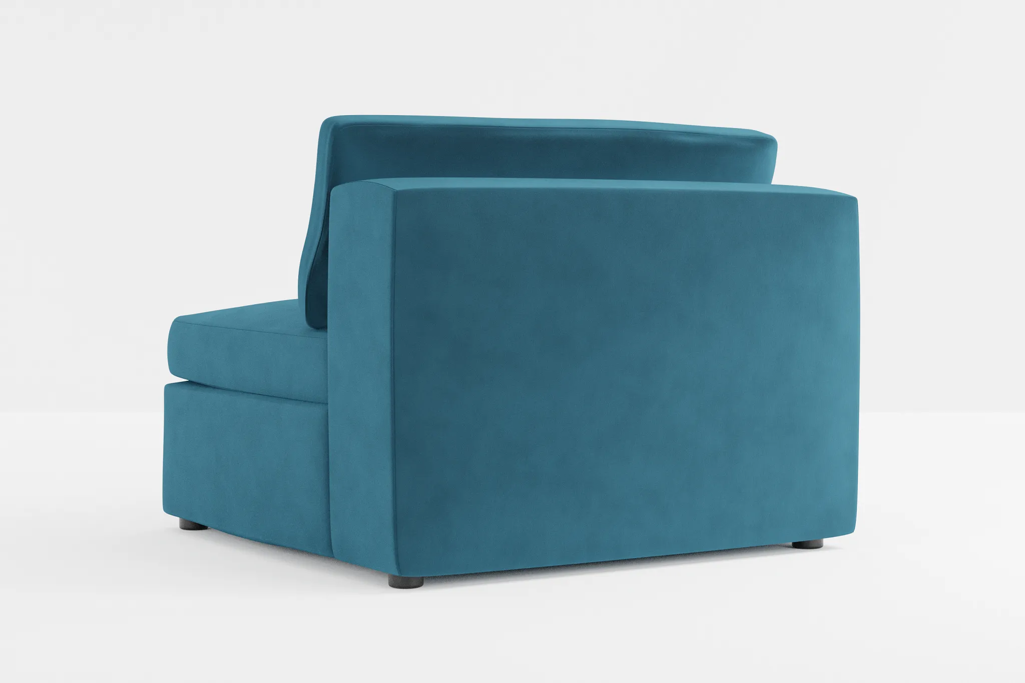 Destin Joya Teal Velvet Armless Chair
