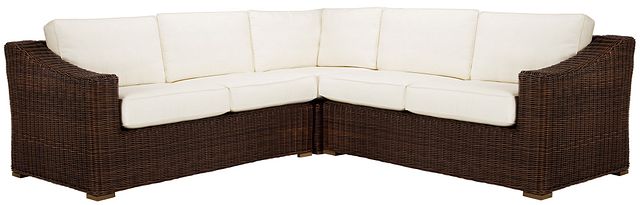 Canyon Dark Brown White Small Two-arm Sectional