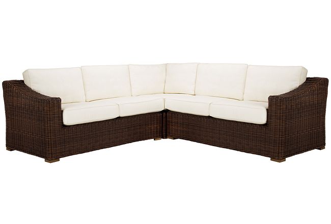 Canyon Dark Brown White Small Two-arm Sectional
