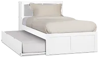 Charleston White Bookcase Trundle Bed