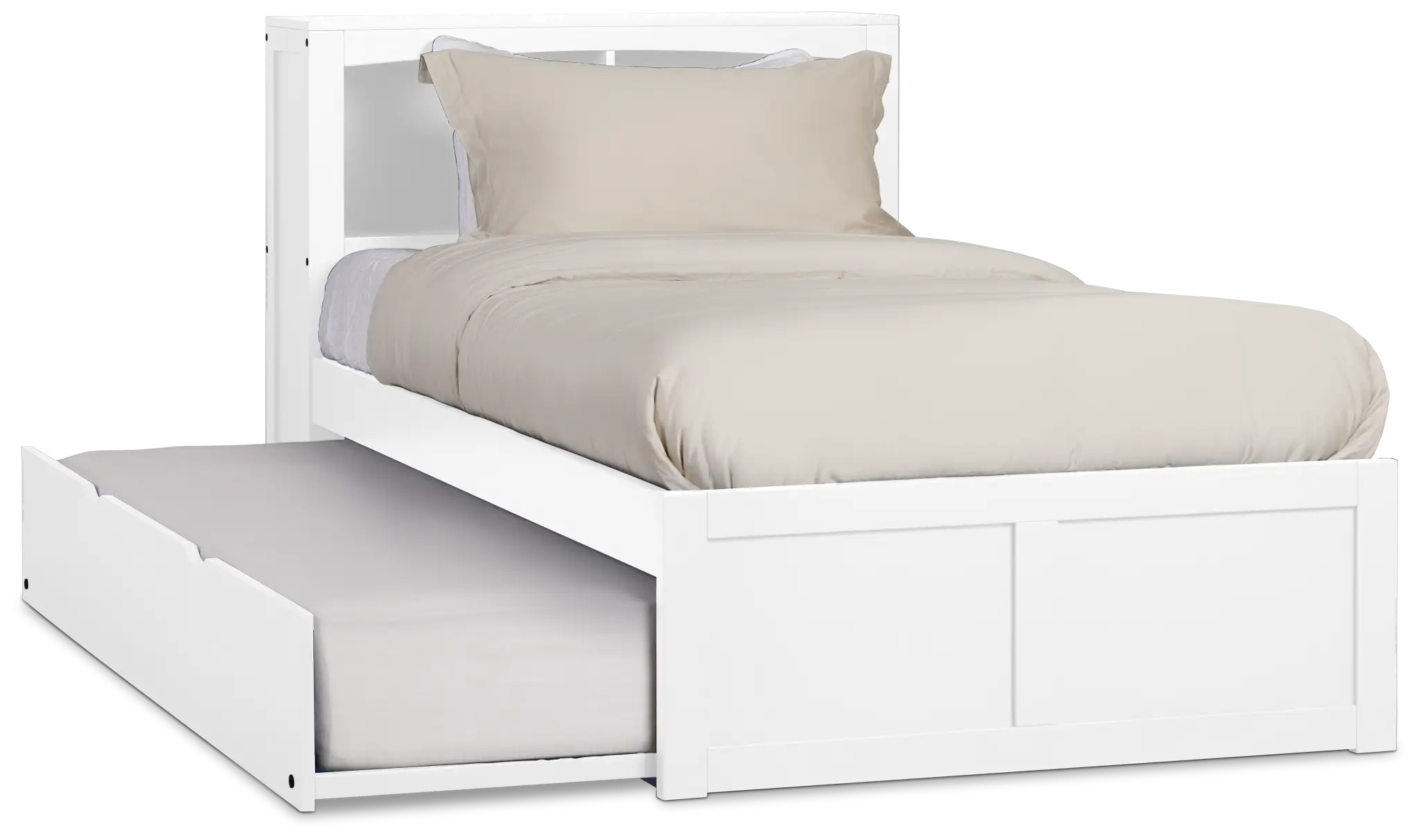 Charleston White Bookcase Trundle Bed Charleston White Bookcase Trundle Bed